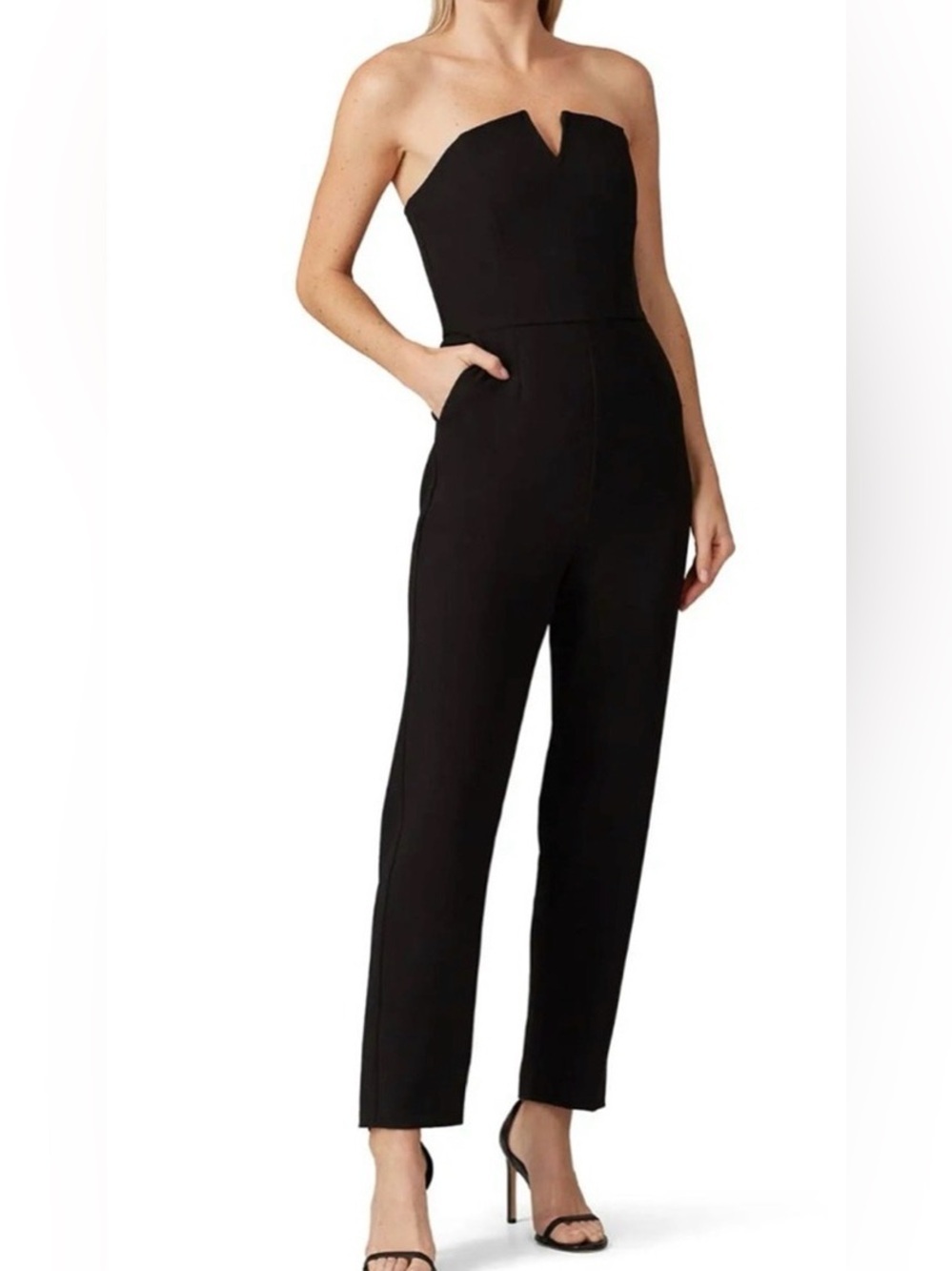 Cupcakes and Cashmere - Strapless Black Jumpsuit